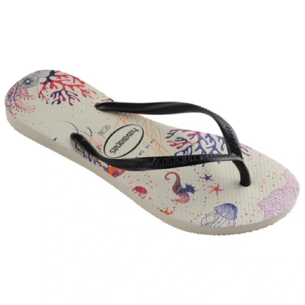 🧜‍♀️HOST PICK 🔱 Havaianas Slim Seabed Flip Flop Sandal, SAND GREY, Sz 11/12, NWT - Picture 2 of 10